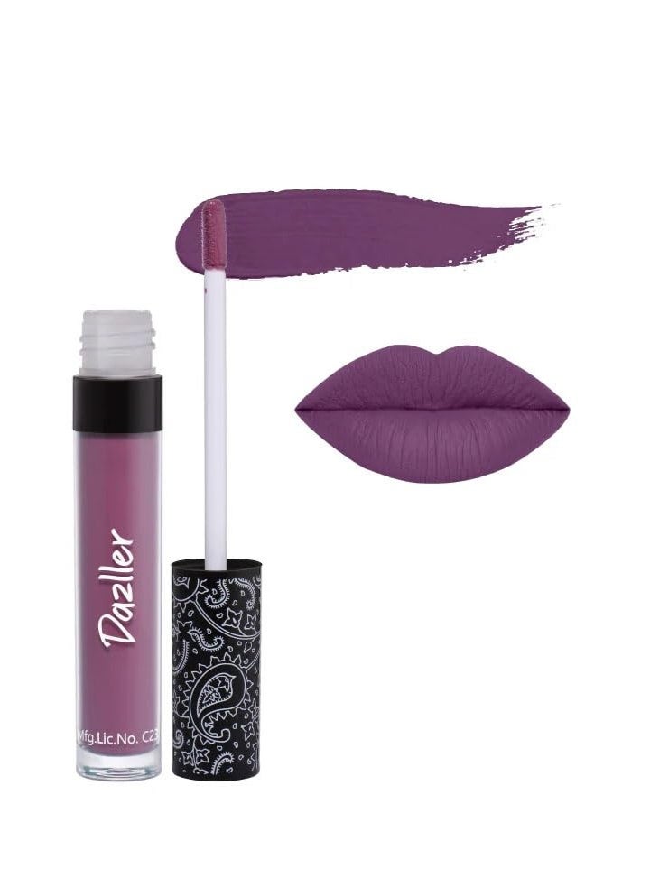 دازلير أحمر شفاه دازلر يدوم طوال اليوم | مرطب بزبدة الكوكوم | لا يترك أثراً ولا يتلطخ | يدوم 8 ساعات | أحمر شفاه سائل مطفي للنساء | Dlc013 بنفسجي | 6 غرام - Image 1